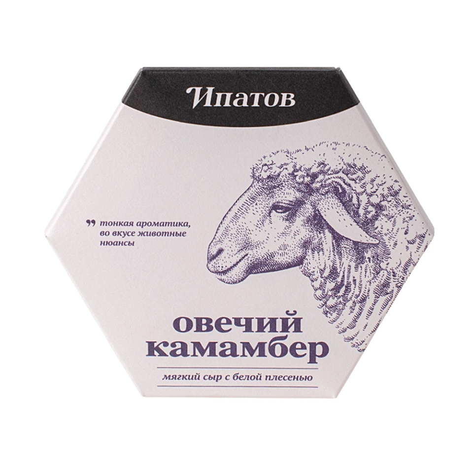

Сыр "Овечий камамбер" мягкий с белой плесенью из овечьего молока