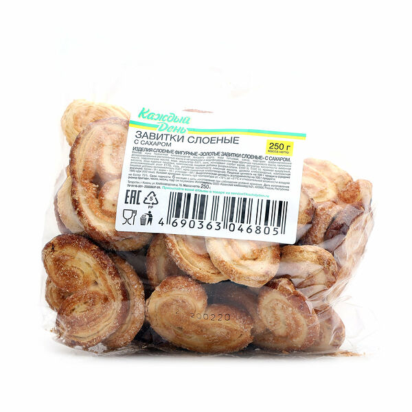 Завитки Каждый день слоеные с сахаром