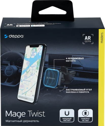 

Держатель автомобильный Deppa Mage Twist (55181) магнитный черный