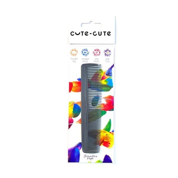 Гребень пластиковый без ручки двойной серый графит арт. 020601