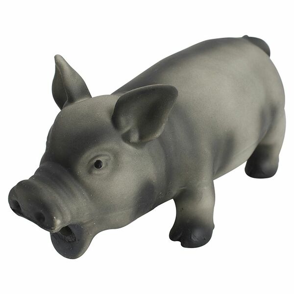 Игрушка для собак MAJOR Поросенок со звуком 20х10х9 см, латекс, серый
