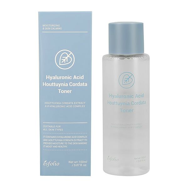 Тонер для лица `ESFOLIO` с гиалуроновой кислотой и экстрактом хауттюйнии (увлажняющий и успокаивающий) 150 мл