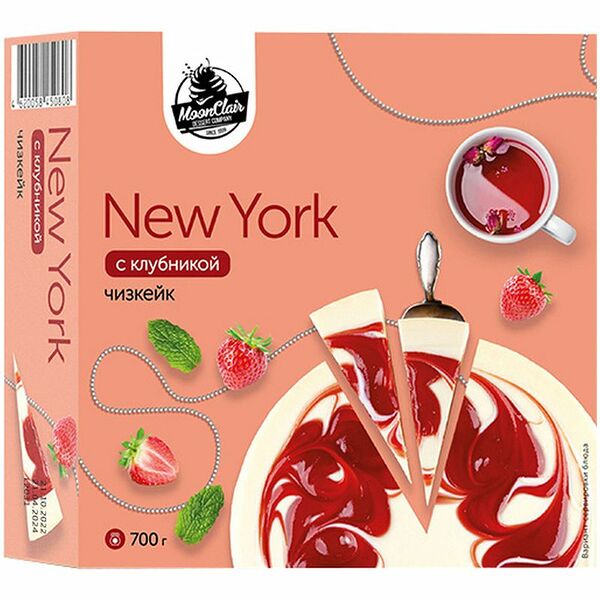 Чизкейк замороженный MOON CLAIR New-York с клубникой 700 г