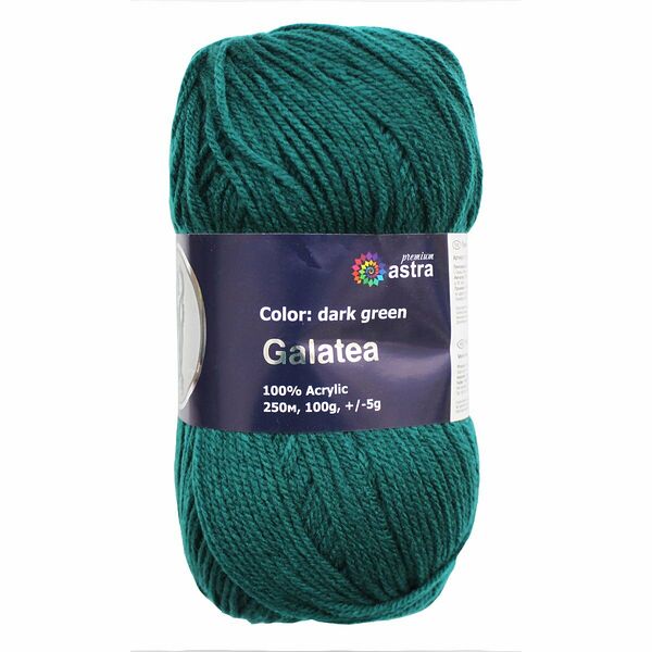 Пряжа Astra Premium 'Галатея' 100гр. 250м (100% акрил)(07 темно-зеленый),шт