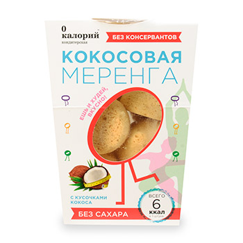 

Меренга кокосовая 0 калорий 16 г