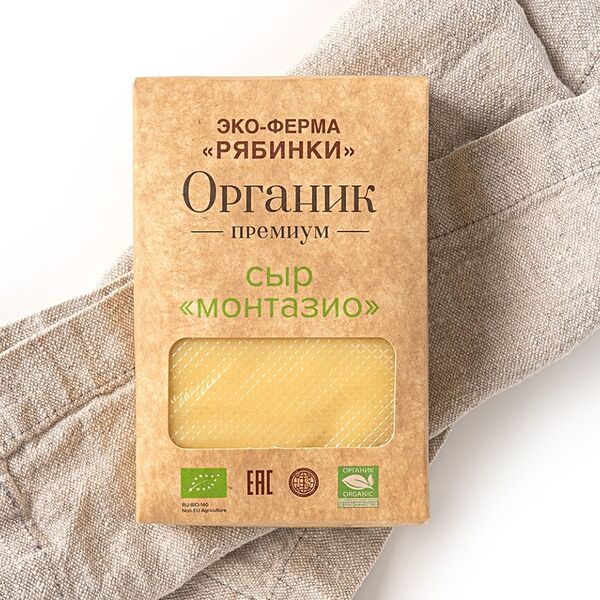 Сыр «Монтазио» молодой органический, эко-ферма «Рябинки»