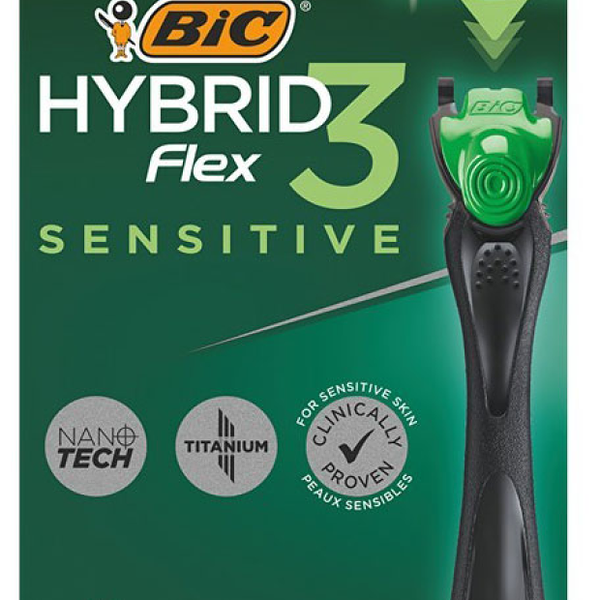 Бритвенный станок Bic Hybrid 3 Flex с 2 сменными кассетами