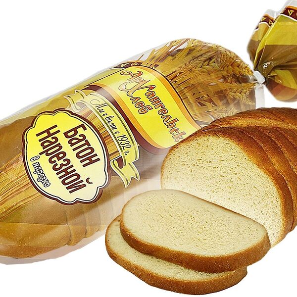 Батон АрхангельскХлеб Нарезной нарезка пшеничный