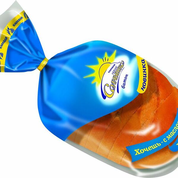 Батон Каравай Наше Солнышко половинка нарезка, 195г