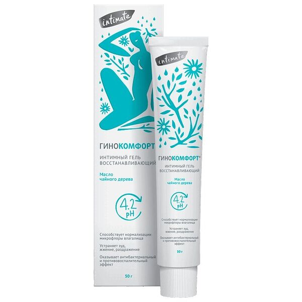 Гинокомфорт Интимный гель восстанавливающий с маслом чайного дерева 50 г