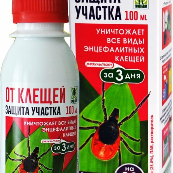Средство защиты участка от клещей Грин Бэлт 100мл