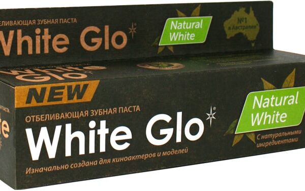 Зубная паста Wgite Glo Отбеливающая натуральная белизна 100г