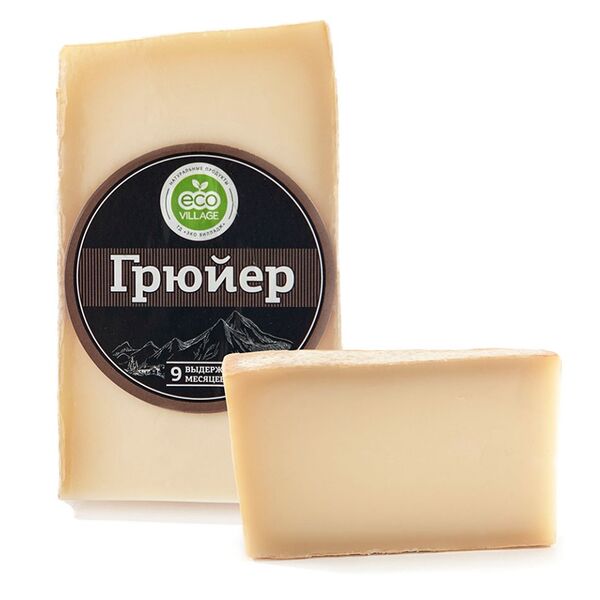 Сыр Eco Village Грюйер Патрис Норман из коровьего молока, 9 месяцев 48%