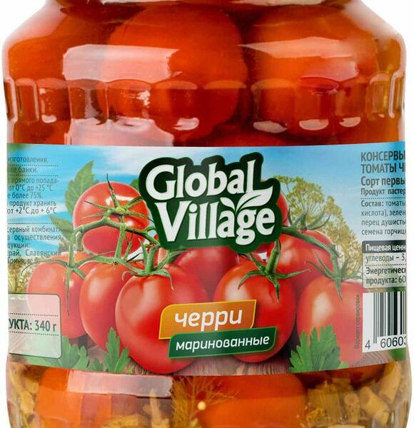 Томаты Global Village Черри маринованные 700г