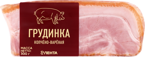 

Грудинка копчено-вареная ЛЕНТА, 300г