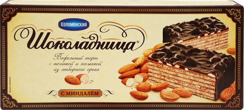 

Торт вафельный Шоколадница с миндалем 230 г