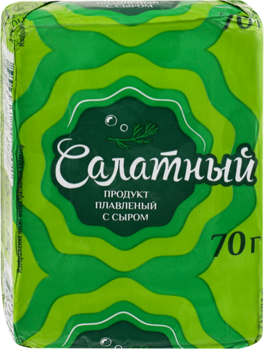 

Продукт плавленый с сыром Салатный 40%, с змж, 70г