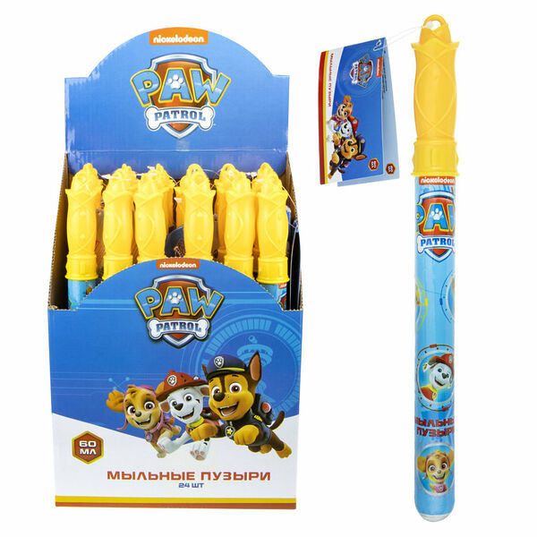 Мыльные пузыри Щенячий патруль колба в термоплёнке 60мл Т17292