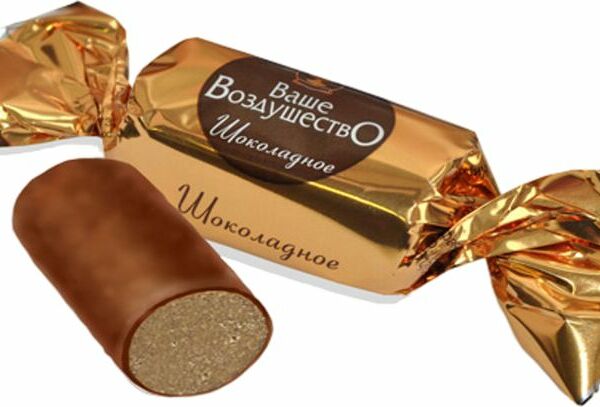 Конфеты Финтур Ваше Воздушество Шоколадное глазированные