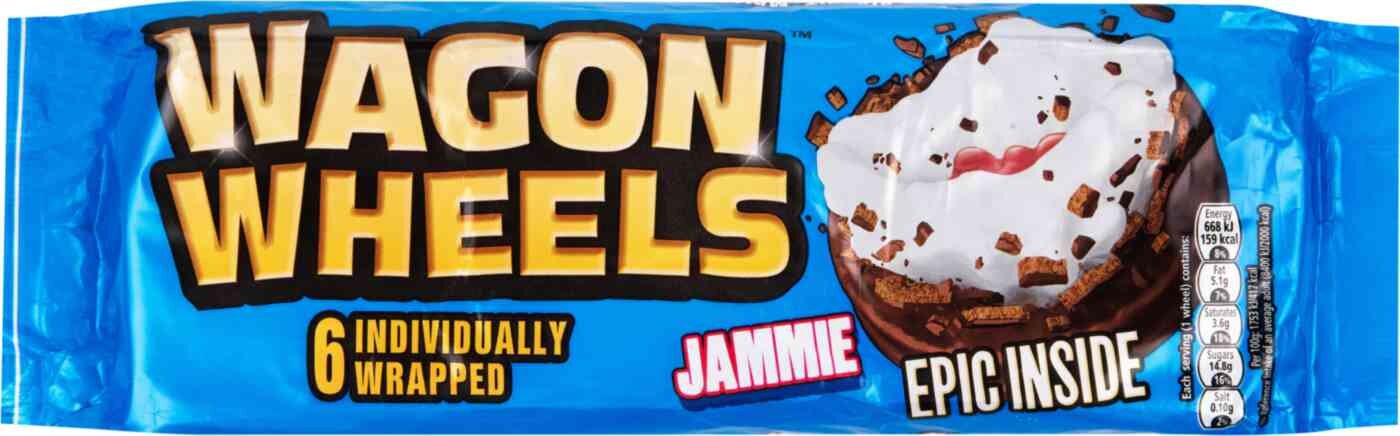 

Печенье Wagon wheels с суфле и джемом 228г