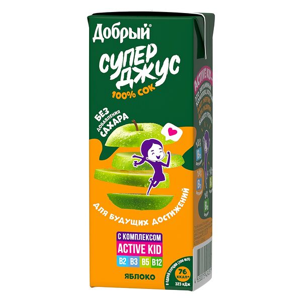 Напиток сокосодержащий Добрый Active kid Яблоко