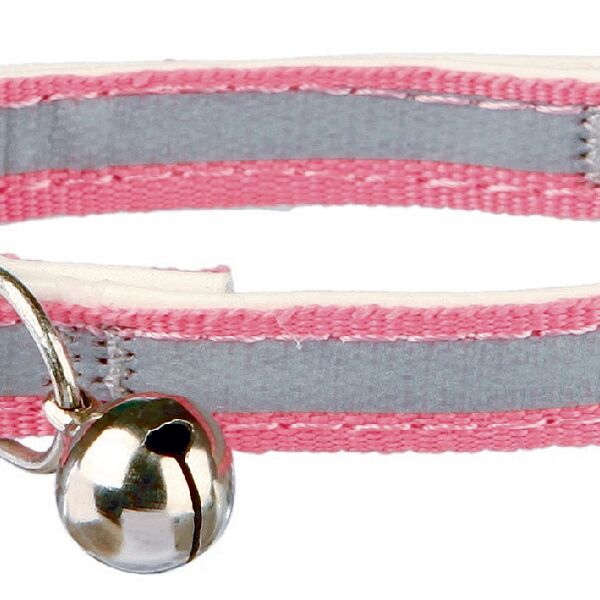 Ошейник для котят со светоотражающей полосой, нейлон 15-21х1 см