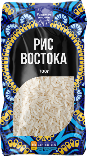 

Рис шлифованный РАЗДОЛЬЕ ЗОЛОТОЕ 1-й сорт, 700г