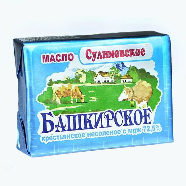 Масло Башкирское крестьянское сладко-сливочное 72.5%
