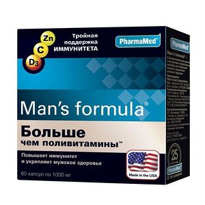 Man's formula Больше чем поливитамины капсулы 60 шт