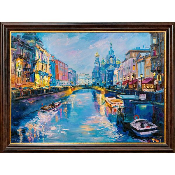 Картина в раме Канал Грибоедова. Летний вечер, 30х40 см