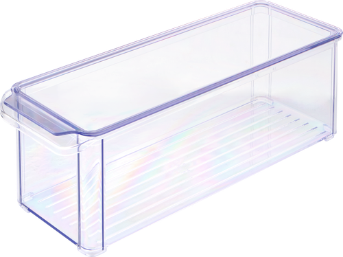 

Органайзер для холодильника Idea 10х30х10 см с крышкой, прозрачный, размер М Арт. 1585