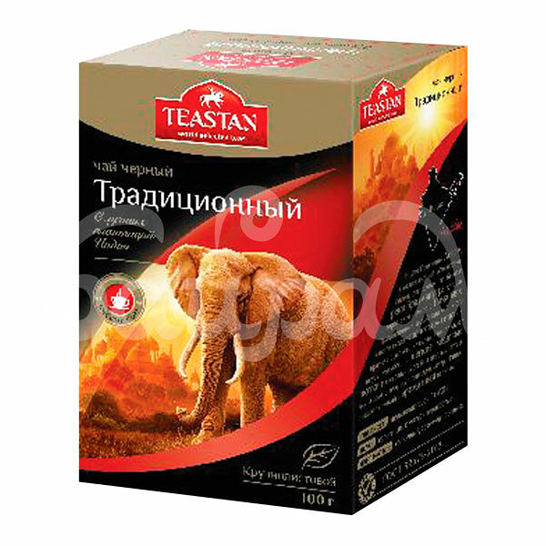 Чай ТЕАСТАН 100гр Традиционный Черный в/с Листовой
