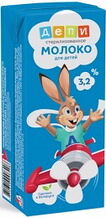 Молоко стерил. Детское жир. 3.2% Слим 0.2