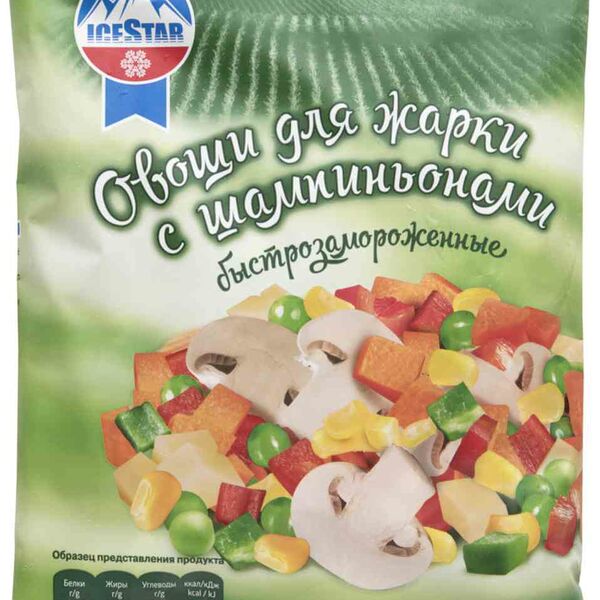 Овощи для жарки быстрозамороженные Icestar с шампиньонами 400 г