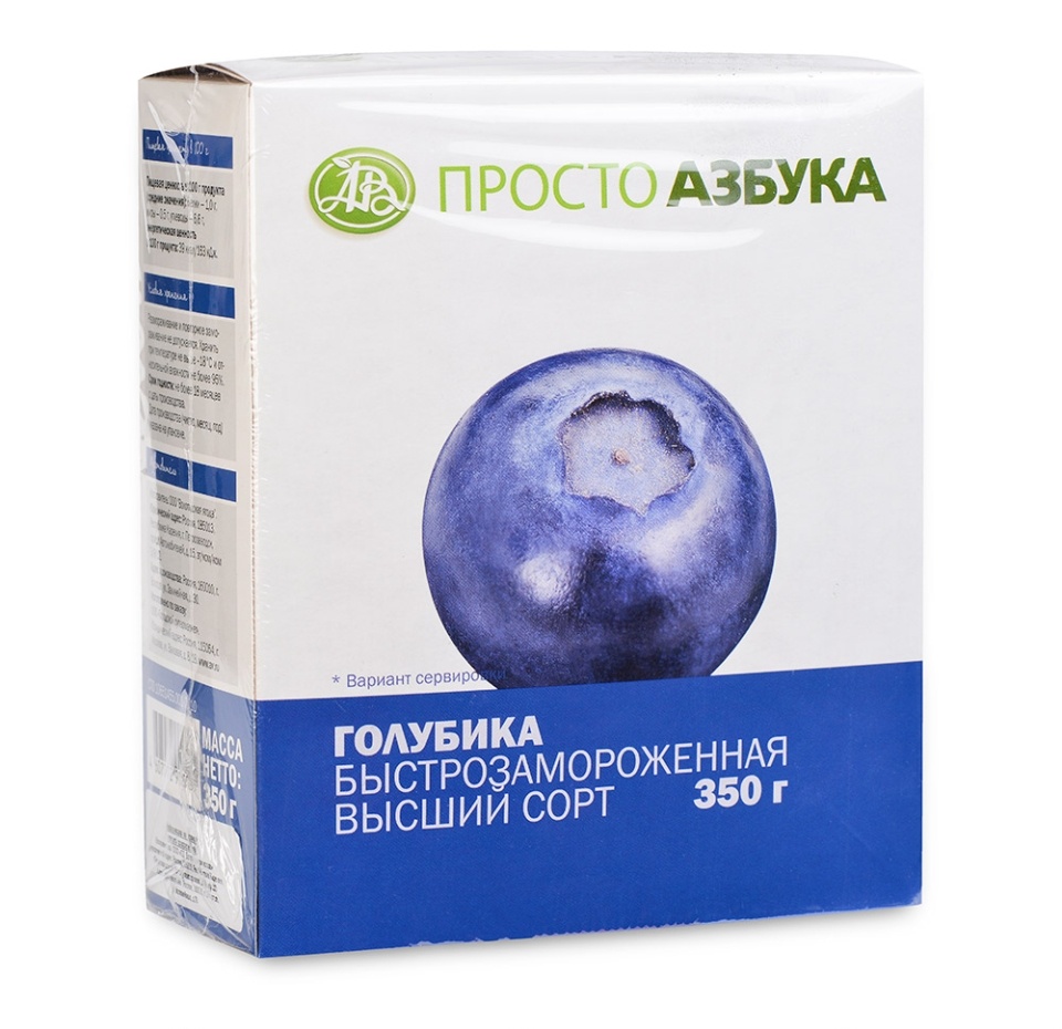 

Голубика Просто Азбука быстрозамороженная 350 г