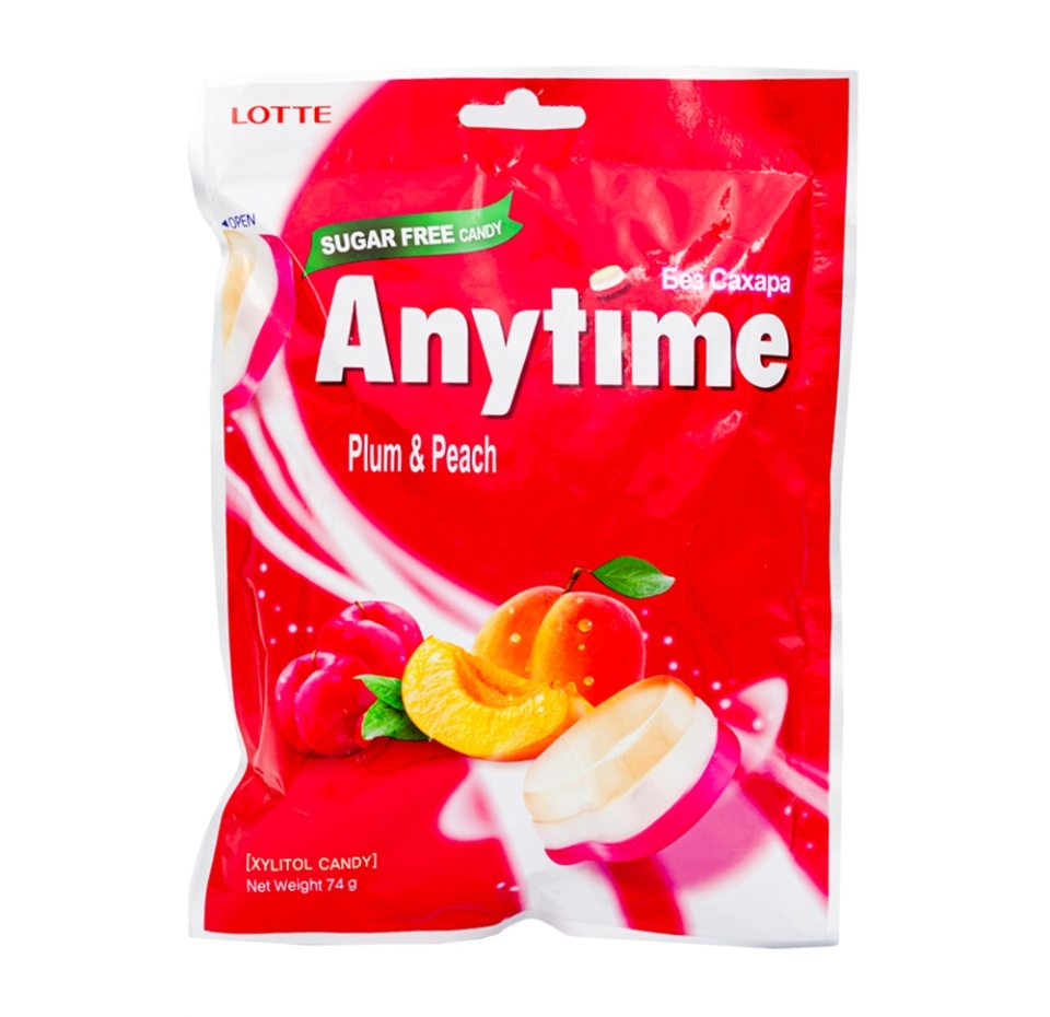 

Карамель LOTTE леденцовая Anytime со вкусом молока и манго 60г, Республика Корея