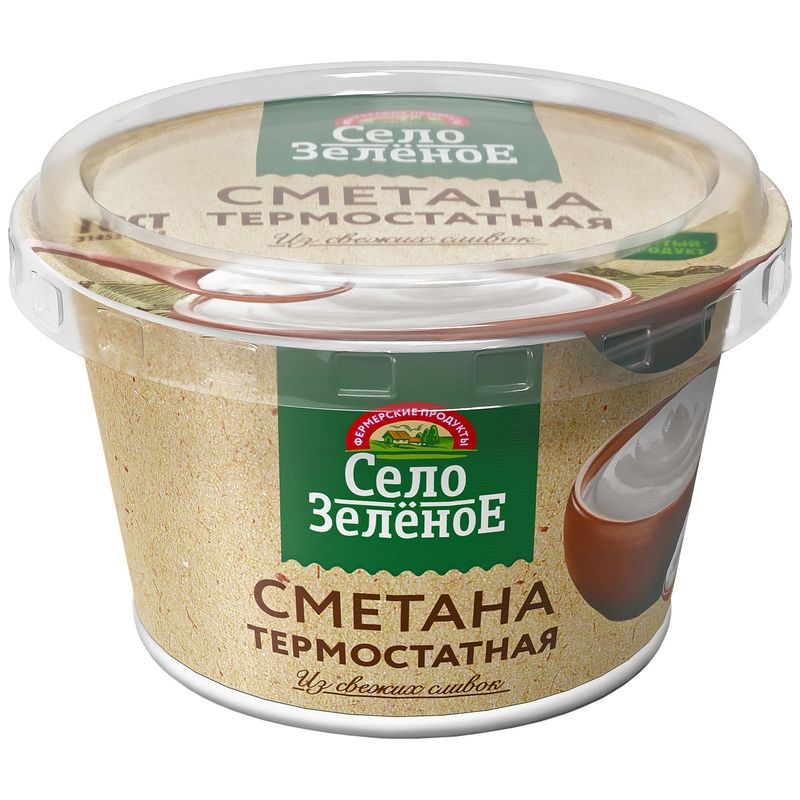 

Сметана Село Зеленое 15% термостатная 200 г