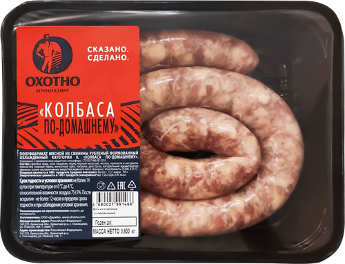

Колбаса из свинины ОХОТНО По-домашнему, категория В, 600г
