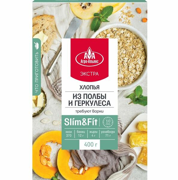 Хлопья Агро-альянс из полбы и геркулеса