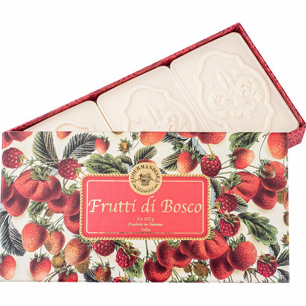 GOURMANDISE Набор натурального парфюмированного мыла Лесные ягоды 3х125 г