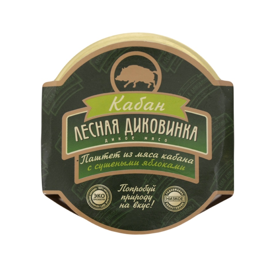 

Паштет из мяса кабана с сушёными яблоками, «Лесная диковинка», 200 г, Россия