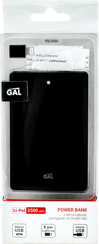 

Аккумулятор внешний Gal PB-3000 черный