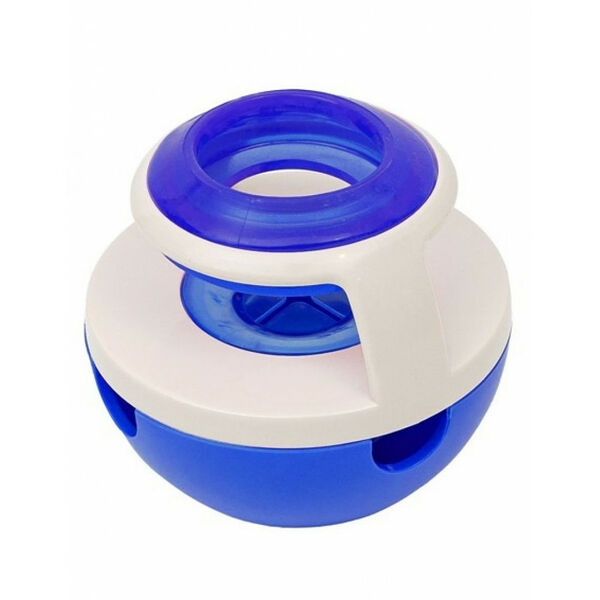 Pet Line Интерактивная игрушка для собак Неваляшка с ёмкостью для корма ZooOne (синяя) Ø 9см