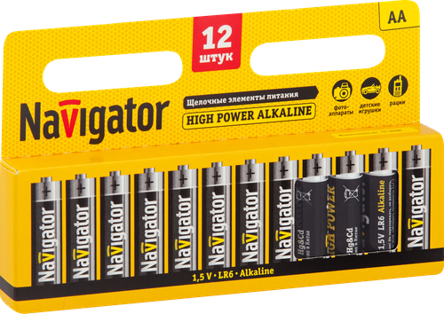 

Элементы питания Navigator АА щелочные NBT-NE-LR6-BP12 12шт