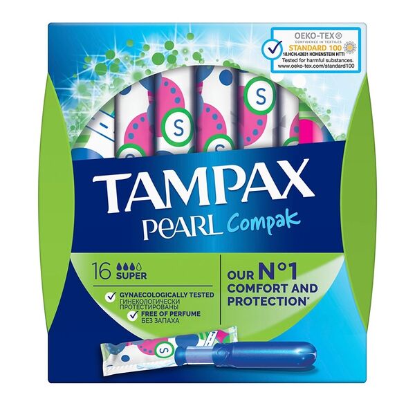 Тампоны Tampax Compak Pearl Super Duo 16 шт