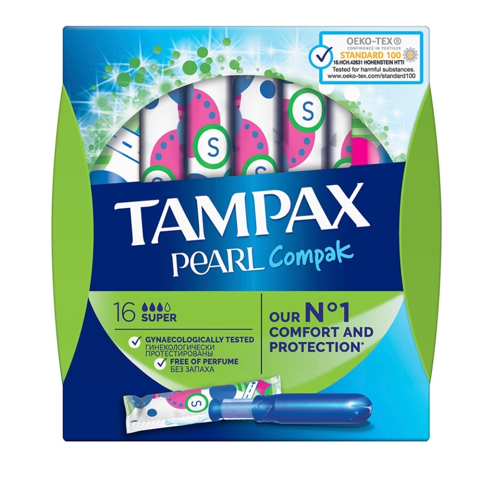 

Тампоны Tampax Compak Pearl Super Duo 16 шт