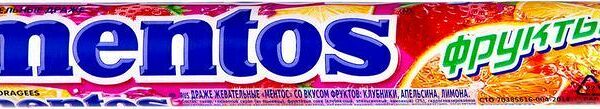 Драже жевательные Mentos Фрукты, 37 г