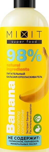 Бальзам-ополаскиватель MiXiT Super food Питательный банан 400мл