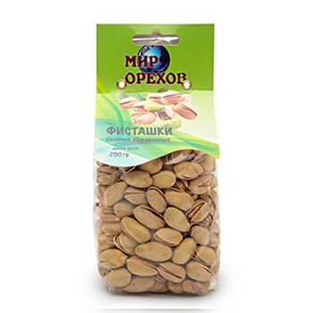 Орехи Мир орехов фисташки жареные, соленые 250 г Россия