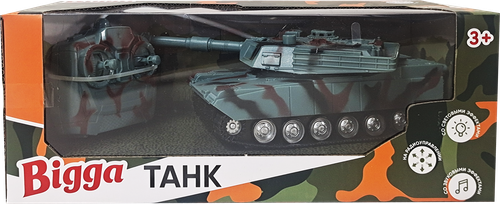 

Игрушка BIGGA Танк 23см, на радиоуправлении, со световыми и звуковыми эффектами